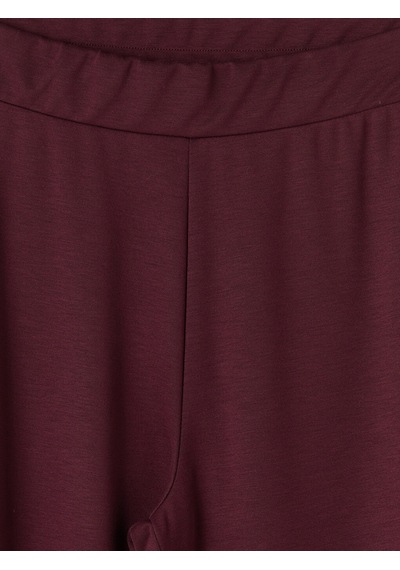 Lcw Modest Mürdüm Şeritli Soft Touch Kadın Eşofman Altı
