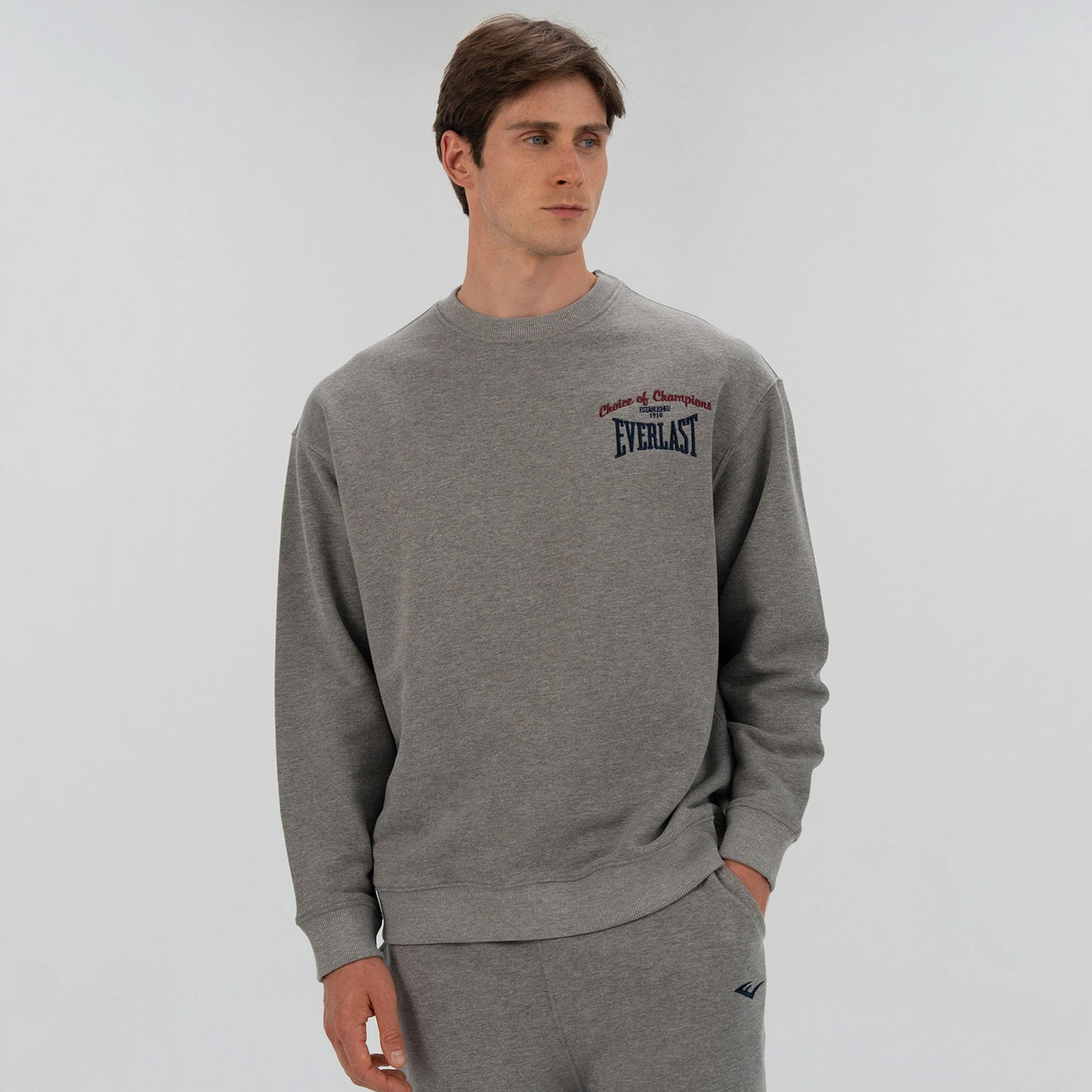 Everlast Heritage Champions Erkek Gri Sweatshirt Tm0101 Gri