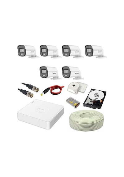 Hıkvısıon Colorvu 6lı 2mp Set Gece Renkli Sesli Görüntü 1tb Hdd Hıkvısıon Colorvu 6lı 2mp Set Gece Renkli Sesli Görüntü 1tb Hdd