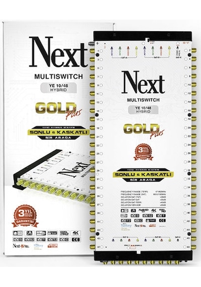 Next Ye 10/48 Hybrid Gold Plus Uydu Santral +Adaptor