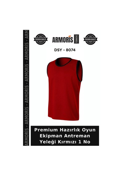 Premium Hazırlık Oyun Ekipman Antreman Yeleği Kırmızı 1 No