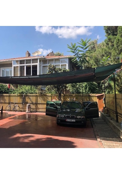 Morilu Çit Ağı – 75lik Gölgelik File – Siyah Şeritli Halkalı – Yeşil Renk