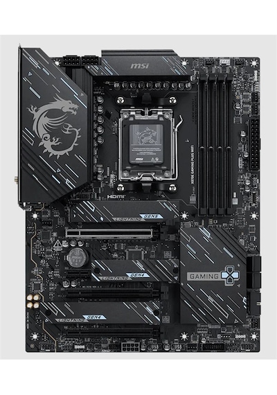 Msı X870e Gamıng Plus Wıfı Ddr5 8200mt/s 1xhdmı 3xm.2 Usb Am5 Atx Amd Am5 9000/8000/7000 Serileri İl
