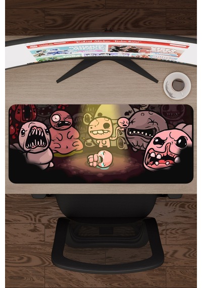 Binding Of Isacc Kaymaz Dikişli Kauçuk Oyuncu Mousepad V3 - 70x30 Xl Gaming Mouse Pad Fare Altlığı