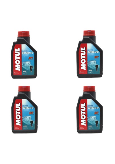 Motul Marine Outboard 2T 2 Zamanlı Tekne Motor Yağı 1 L 4 Adet