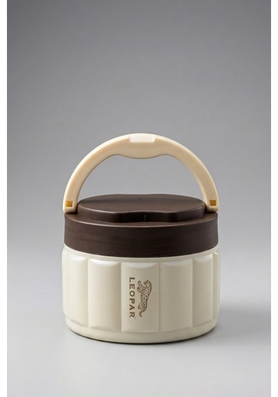 Cooker Leopar 1,1 Litre Yemek Termosu Yk1854 Krem