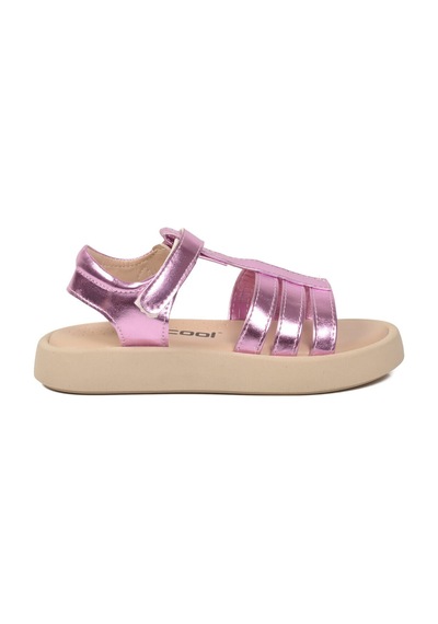 Cool Lila Cırt Bantlı Yumuşak Rahat Tabanlı Kız Çocuk Sandalet Queen F