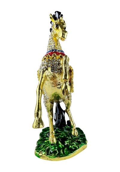 Şahlanan At Biblo Gold Taş Detaylı Dekoratif Obje 15 10 CM