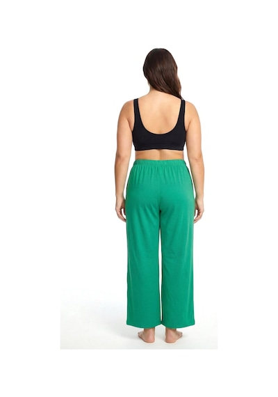 Yeşil Büyük Beden Rahat Kesim Cepli Pijama Altı