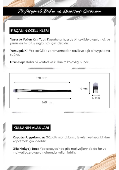 Düz Kapatıcı Fırçası Detailed Concealer Brush 115