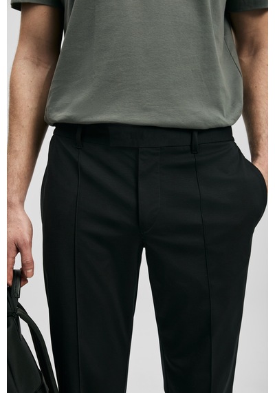 Lufian Sam Smart Erkek Chino Pantolon Slim Fit Siyah Siyah 111190370100100