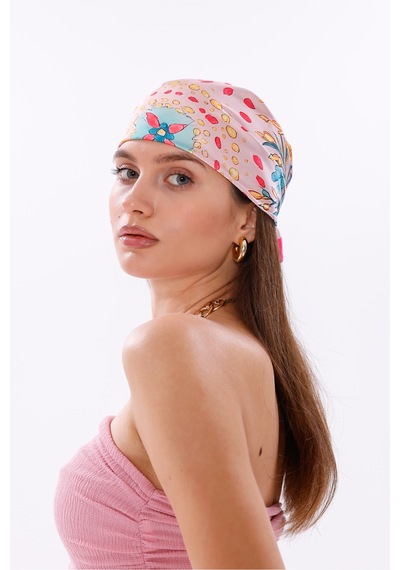 Tarzını Seç Tropikal Rüya Model Fular Bandana Şal Estascarf 70x70 Cm