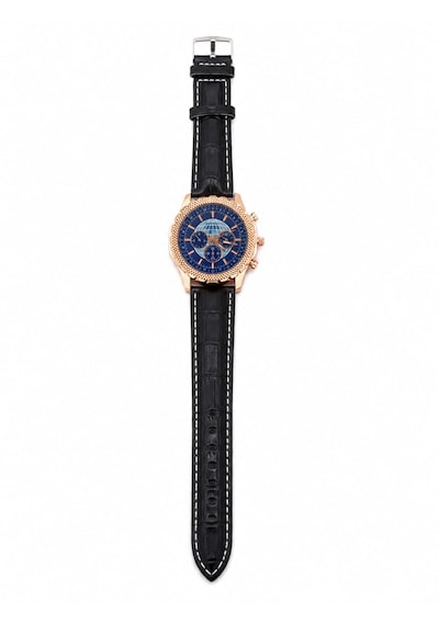 Atakaya Premium Erkek Kol Saati Rose Gold Kasa Lacivert Kadran Siyah Gümüş