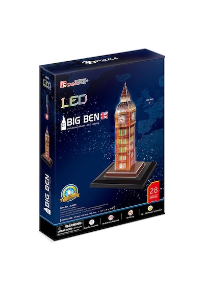 Cubic Fun 3D 28 Parça Puzzle Big Ben Saat Kulesi - Ingiltere Led
