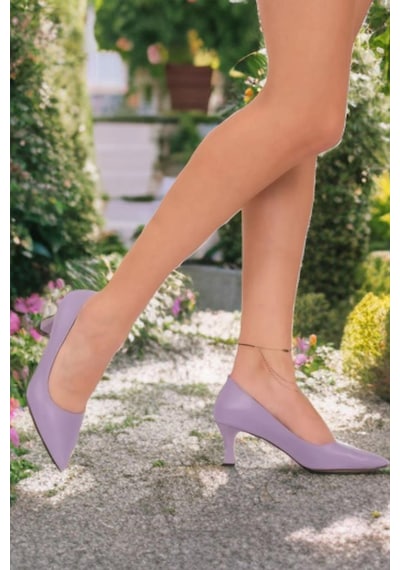 Preshley Kadın Sity Lila 6 Cm İnce Topuklu Stiletto Lila