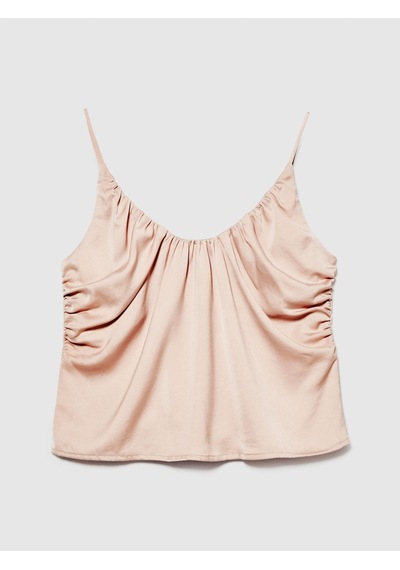 Sisley İnce Askılı Derin Büzgü Yakalı Üst Kadın 04w Bluz - 324p51mglh016