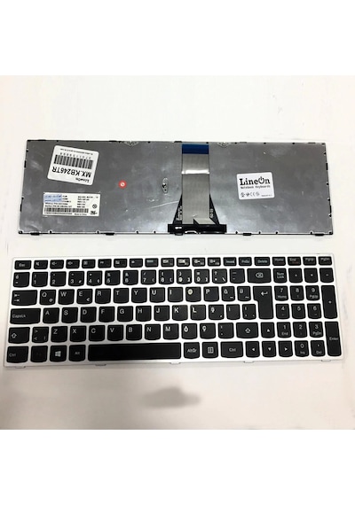 Lenovo Ideapad Z50-70 Z50-75 Notebook Klavye Gri Çerçeve