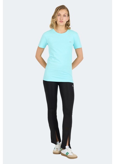 Slazenger Kornelı I Kadın Slim Fit Açık Yeşil Tişört Açık Yeşil