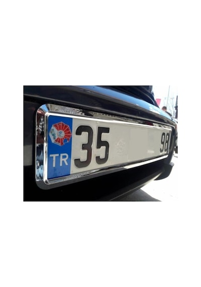 2 Adet Nikelajlı Plakalık Yeni Nesil Krom Plakalık 1 Takım 2 Adet