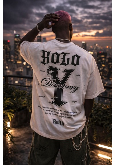 Yolo Street Oversize Bisiklet Yaka Beyaz Tişört Sırt Baskılı Yolo Tasarım %100 Pamuk Unisex Streetwear Beyaz Yolo Street Oversize Bisiklet Yaka Beyaz Tişört Sırt Baskılı Yolo Tasarım %100 Pamuk Unisex Streetwear Beyaz