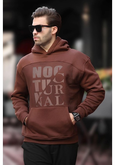 Madmext Acı Kahverengi Baskılı Kapüşonlu Cep Detaylı Erkek Sweatshirt 7062 Acı Kahverengi Madmext Acı Kahverengi Baskılı Kapüşonlu Cep Detaylı Erkek Sweatshirt 7062 Acı Kahverengi