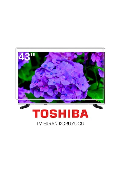 Technozi Toshiba Uyumlu 43" İnç 143 Ekran Tv Koruyucu Kırılmaz Paneli