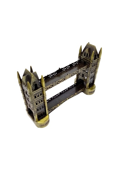 Vintage Metal Londra Köprüsü Tower Bridge Antik Bronz 16 Cm