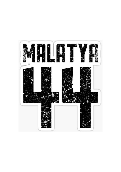 44 MALATYA Sticker Yapıştırma Oto Etiket 17cm