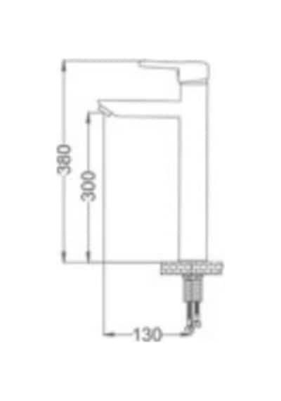 Gms Zirve Uzun Yüksek 30 CM Çanak Lavabo Musluk Bataryası Zrv109
