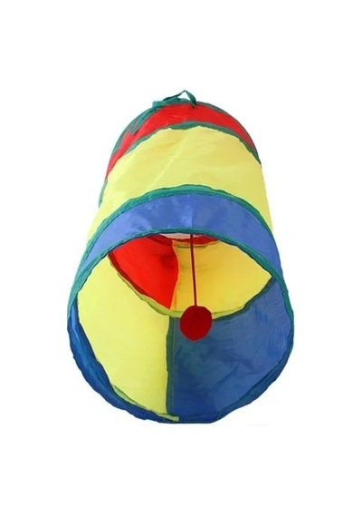 Eğlenceli Kedi Oyun Tüneli 50 Cm İki Top İle Aktif Dinlenme