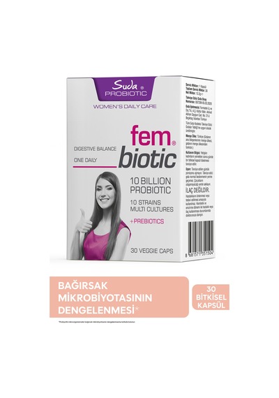 Fembiotic Kadınlara Özel Probiyotik+prebiyotik Mikroorganizma İçeren 30 Kapsül