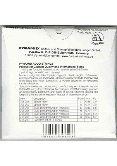 Pyramid 706200 Model Alman Profesyonel Ud Teli-Mızrap Pyramid 706200 Model Alman Profesyonel Ud Teli-Mızrap