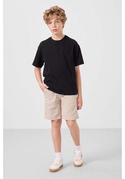 Siyah-taş Pamuklu Oversize Fit Dokuma Hafif Esnek Chino Erkek Çocuk Şort Takım - 11276 Siyah Siyah-taş Pamuklu Oversize Fit Dokuma Hafif Esnek Chino Erkek Çocuk Şort Takım - 11276 Siyah