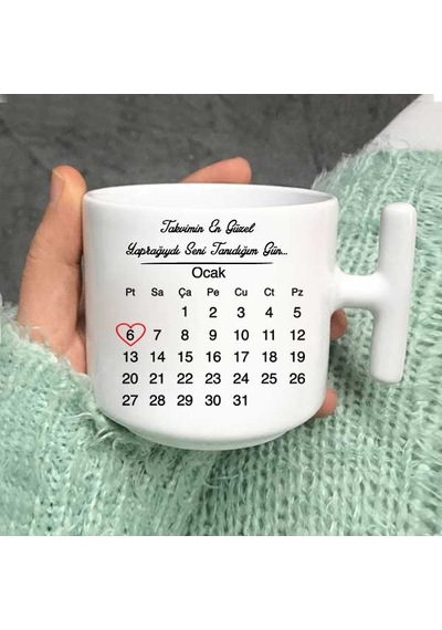 Kişiye Özel Tarihli Latte Fincanı
