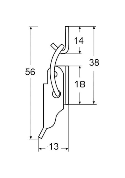 Paslanmaz Mandallı Kilit 56 MM