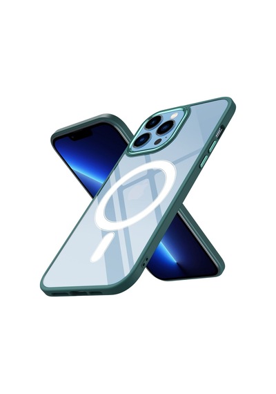 Apple Uyumlu iPhone 12 Kılıf Wireless Şarj Özellikli Zore Krom M-safe Silikon Kapak Siyah