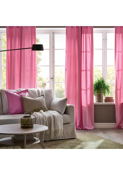 Ikea Gınstmott Fon Perde 145x300 Cm Pembe