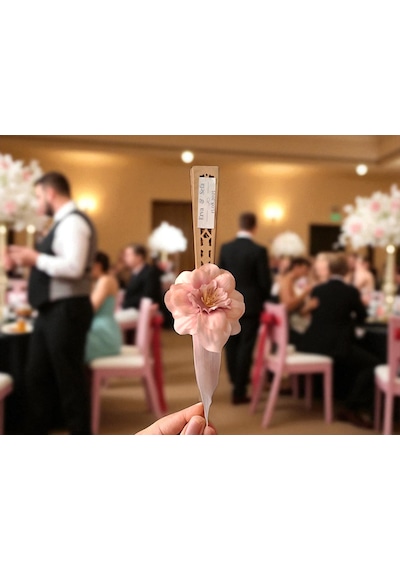 Çiğdemcetasarım İsme Özel Süsleme Detaylı Ahşap Yelpaze - Nişan, Nikah, Söz, Kına - 10 Adet