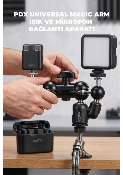 Pdx Universal Magic Arm Işık Ve Mikrofon Bağlantı Aparatı