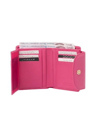 Tergan Pembe Deri Kadın Cüzdan - S1cb00005714-h68 Pembe