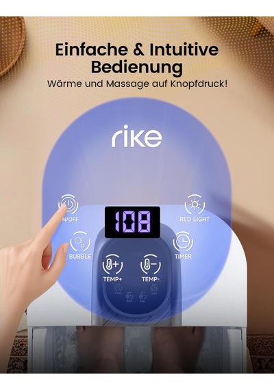 Rıke Katlanabilir Ayak Banyosu, Ptc Hızlı Isıtma Ve Masaj, Hassas Lcd Sıcaklık Kontrolü Ve Kırmızı Işık İle Katlanabilir Ayak Masajı, Yaşlılar Ve Ev Ofisleri İçin Sağlıklı Yaşam Hediyesi