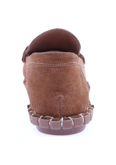 Dgn 600-23y Kadin Dikiş Detayli Metal Tokali Loafer Ayakkabi 600-2109-R1783 Taba