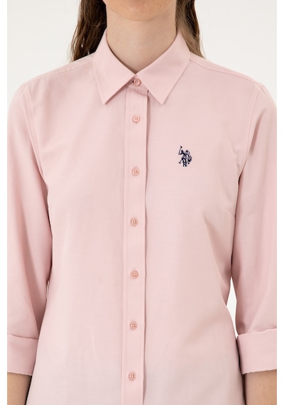 U.S. Polo Assn. Kadın Pudra Uzun Kollu Basic Gömlek 50316711-VR042 U.S. Polo Assn. Kadın Pudra Uzun Kollu Basic Gömlek 50316711-VR042