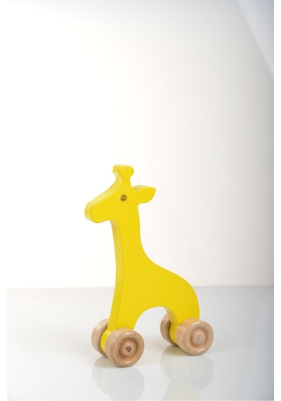 Woodnjoy Hareketli Ahşap Mini Zürafa Sarı