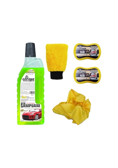 Ebrayn 1 Ad Şampuan 2 Ad Sünger 1 Ad Microfiber Bez 1 Ad Eldiven