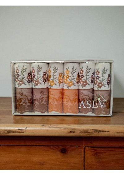 50x90 Cm 6lı Çeyizlik El Havlusu Seti Yüz Havlusu Seti Beyaz