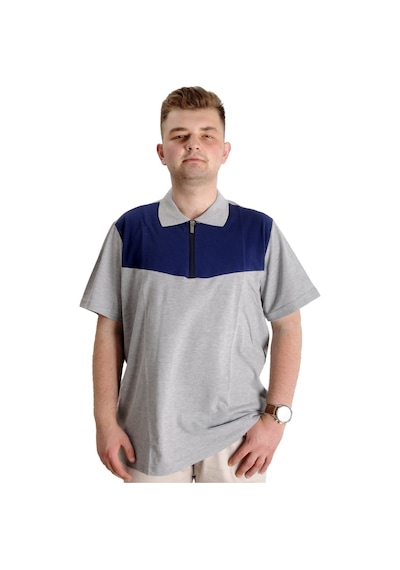 Mode Xl Büyük Beden Erkek T-Shirt Polo Fragmented 23325 Grimelanj 001