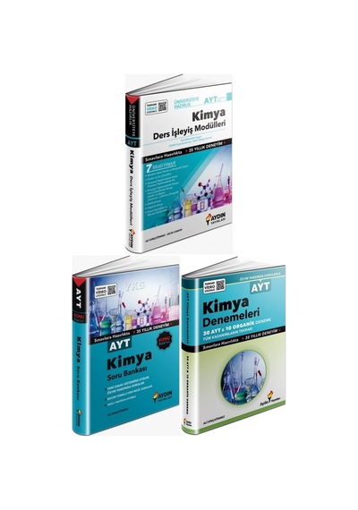 Aydın Yayınları Aydın 2026 Ayt Kimya Ders İşleyiş + Soru + Deneme Seti 3 Kitap