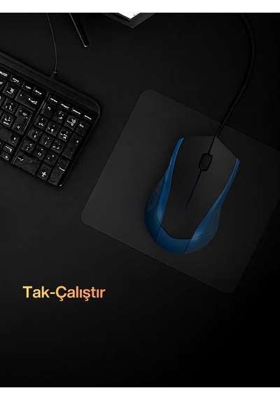 Usb Kablolu 3d Optik Mouse 3 Tuş, Yüksek Dpı Hassasiyetli Bilgisayar Mouse Çok Renkli