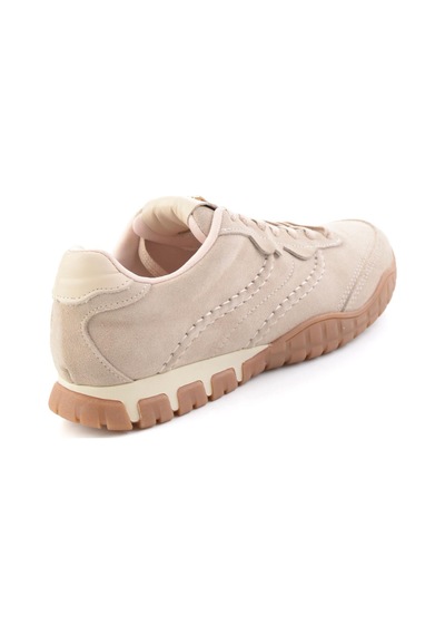 Bambi Bej Süet Hakiki Deri Kadın Sneaker K01753516102